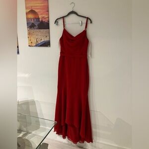 Red bridesmaids dress